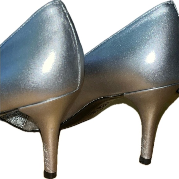 Stuart Weitzman Wedding Silver Satin And Lace Heels, SZ 9.5”M - Picture 16 of 16